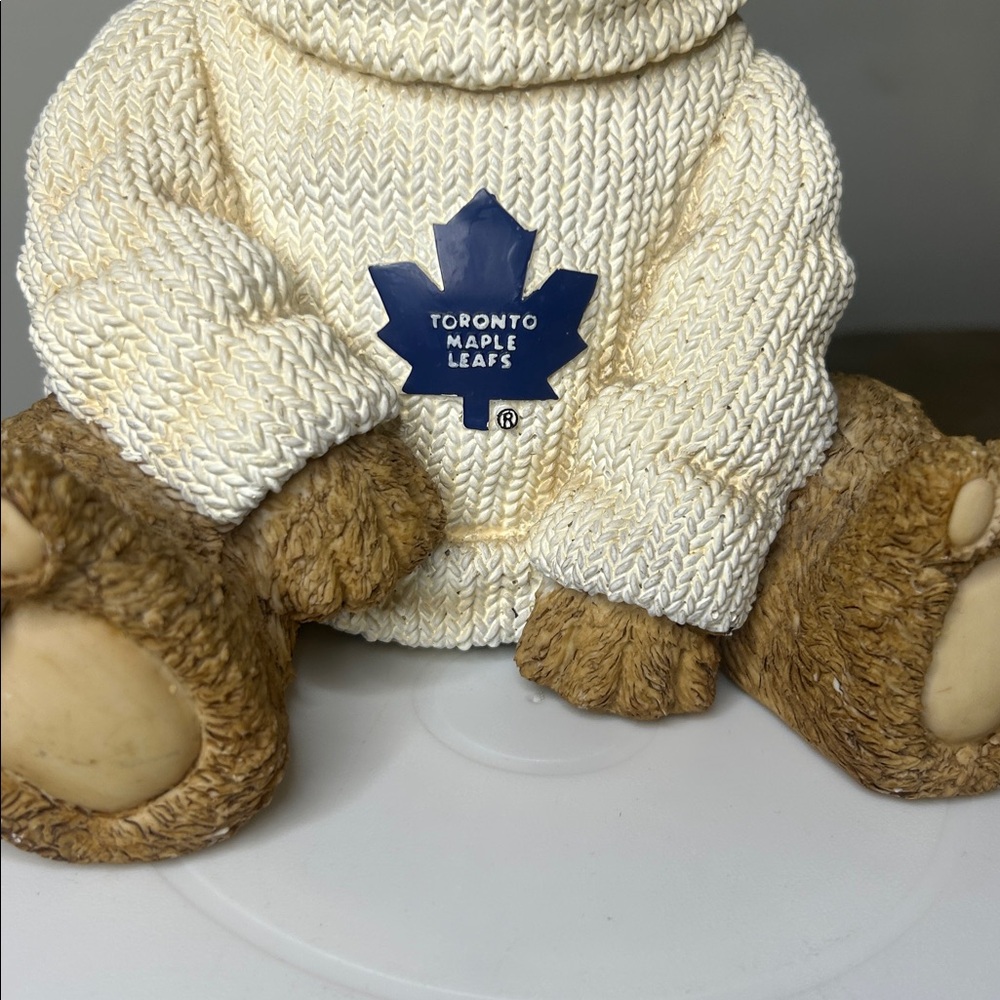 NHL Toronto Maple Leafs Resin Coin Bank Bear Collectible - Picture 16 of 17
